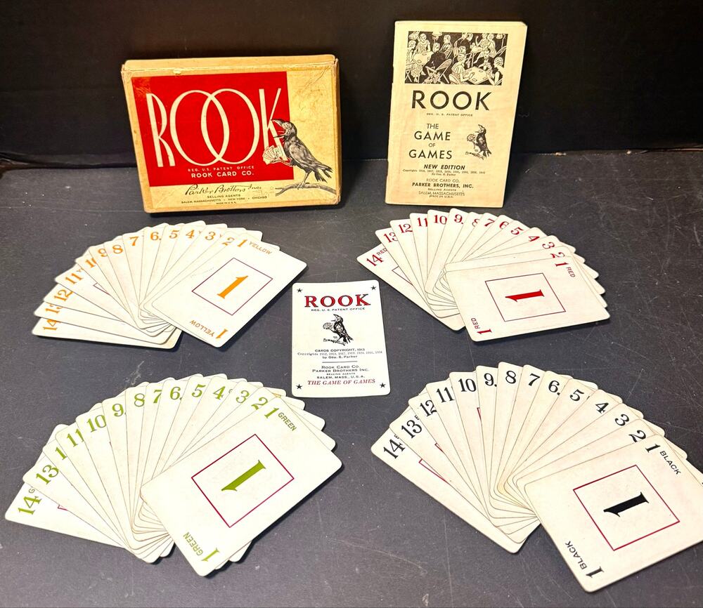 VTG Rook Card Game ~1936 ~“The Game of Games” by Parker Brothers W/ Original Box